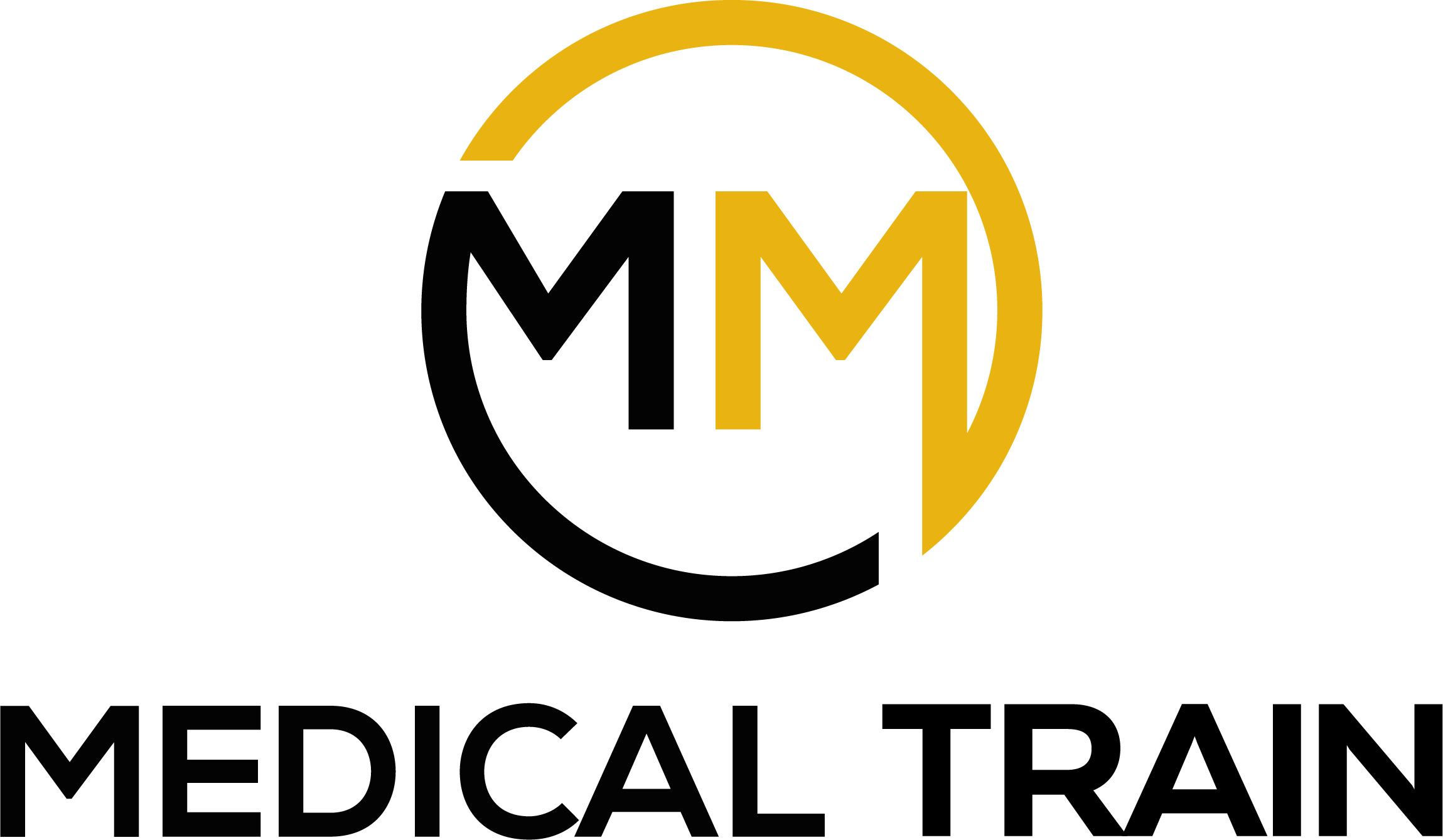 Logo van medical move met daaronder de tekst 'medical train'.